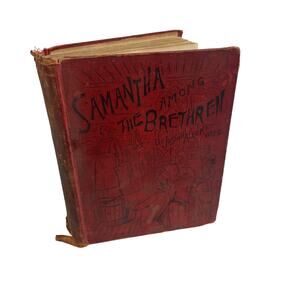 Antique 1892 Samantha Among the Brethren Josiah Allens Wife Marietta Holley Book